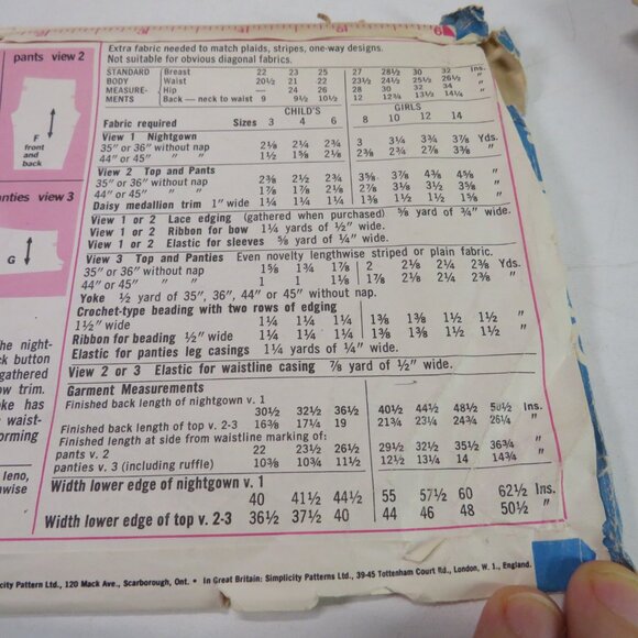 simplicity 9095 sewing pattern nightgown, shirt, pants, shorts - Picture 6 of 8